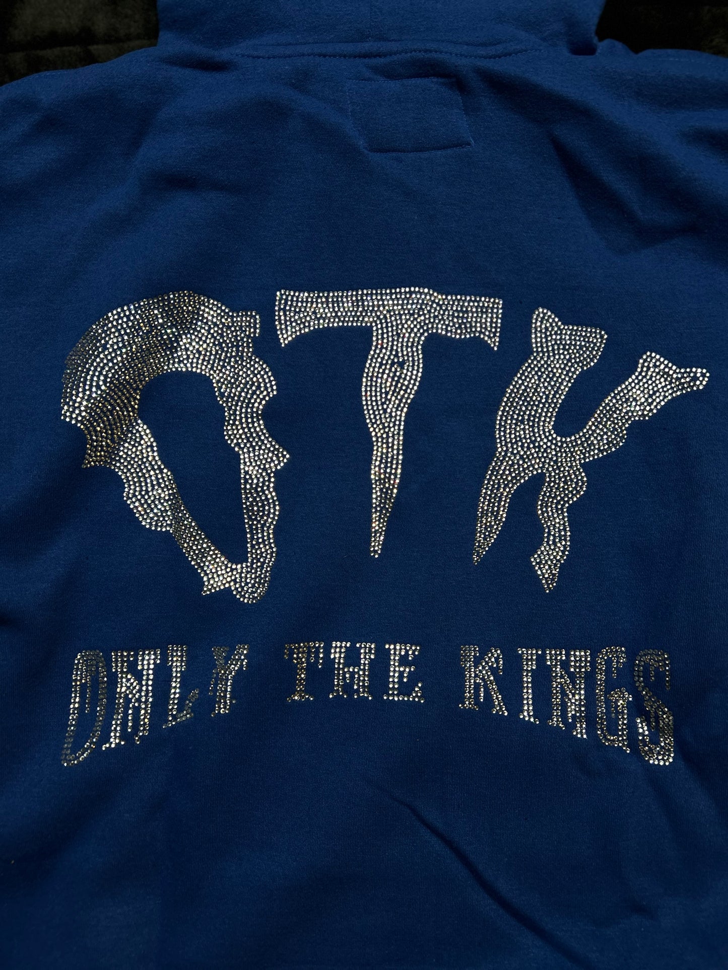 Blue Rhinestone kings hoodie