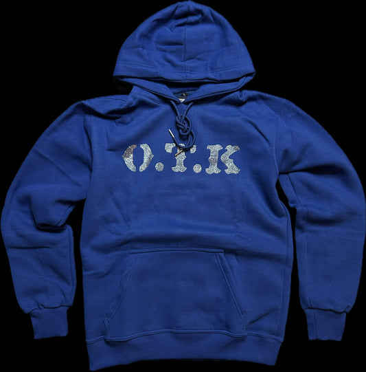 Blue Rhinestone kings hoodie