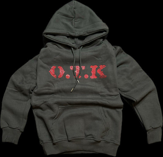 Red Rhinestone kings hoodie