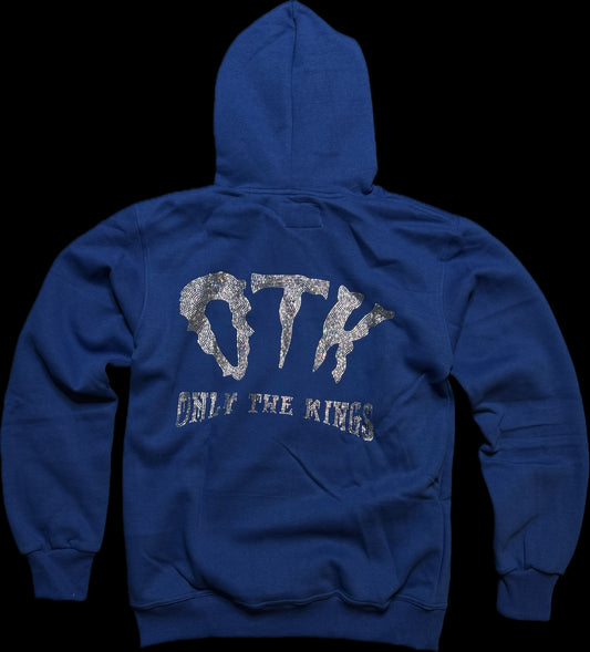 Blue Rhinestone kings hoodie